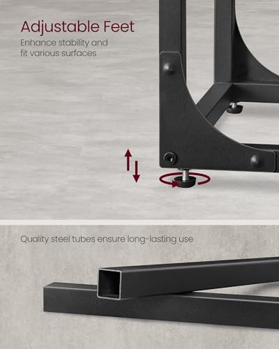 Image of VASAGLE C-Shaped End Table, Small Sofa Side Table with Metal Frame