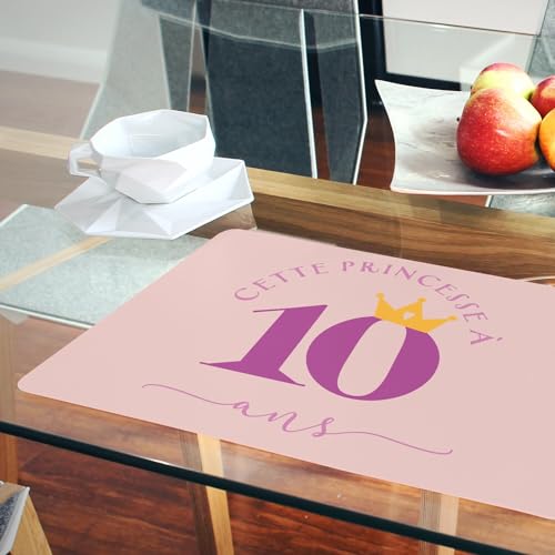 Dessous en liège napperons rose grand format pour protéger la table des enfants