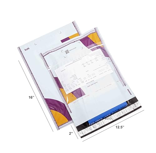 Image of Mee-sho Opaque TOIRA Packing cover | 12.5 x 16 inch | Non Transparent With POD and QR CODE | Tear-Resistant | Security Polybag for E-commerce Delivery | 55 Micron (100, 12.5 x 16 inch)