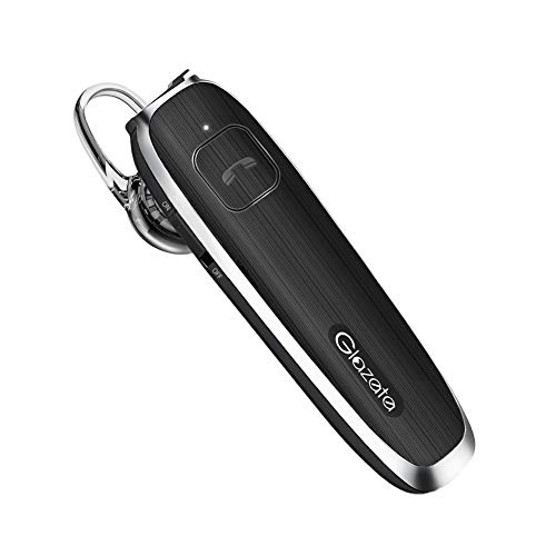Glazata Bluetooth Earpiece Waterproof Wireless Headphone with Noise Cancelling Mic, 30-Hrs Talking, in-Ear Headset Hands-Free for iPhone Samsung, Driver/Trucker