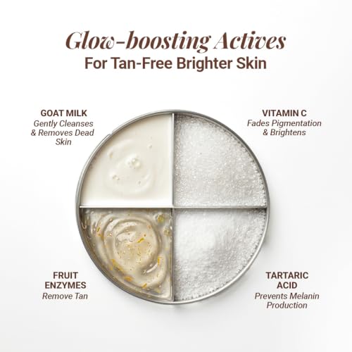 Image of Neude Brightside 50ml Detan & Brightening Gel Face Wash with Goat Milk, Vitamin C & Tartaric Acid for Dark Spot Removal, Pigmentation & Glow, Face Wash for Men & Women