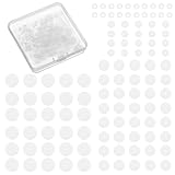 120 piezas de tapones de silicona para pendientes, 3/5/7/9 mm, disco de silicona transparente para aretes, discos de perforación de oreja, parches de soporte de lóbulo de oreja para piercing