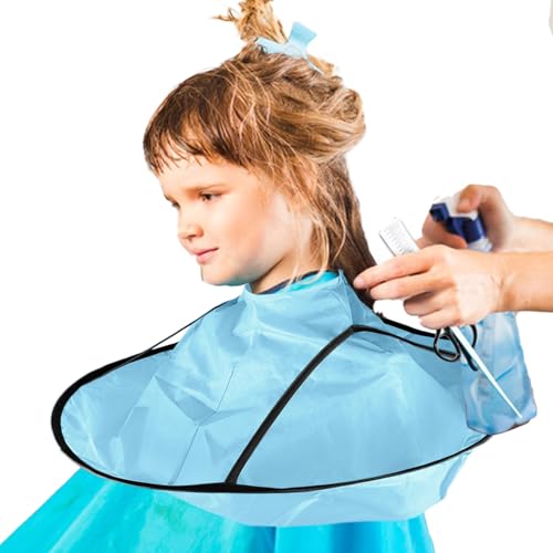 Ombrello da parrucchiere per bambini - Mantella da salone regolabile, bavaglino per taglio capelli | Mantella protettiva in tessuto morbido e delicato sulla pelle, resistente all'acqua, per sessioni d