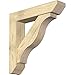Ekena Millwork BKT0806X38X38FST06RDF Funston Slat Rough Sawn Bracket w/Offset Brace, Douglas Fir