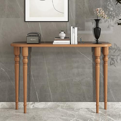 Genérico Mesa Consola Estilo Granja - Mesa Auxiliar Estrecha de Madera para recibidor, Ideal para Sala de Estar, Pasillo, vestíbulo y Dormitorio - Marrón rústico, 80 x 80 cm - Elegante solución de de
