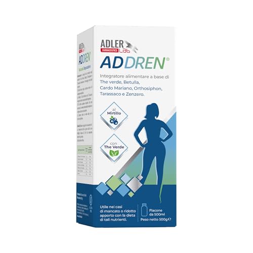 Adler Lab ADDREN Integratore Alimentare Liquido, 500 ml, con Caffè