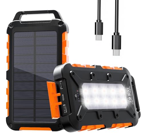 Cargador Solar para Moviles 26800mAh, Solar Power Bank PD15W 3.0A Carga Rápida Batería...