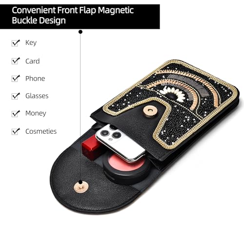 Image of Small Crossbody Bags for Women Designer Cell Phone Bag Boho Shoulder Wallet Purse