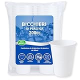 BICCHIERI PLASTICA MONOUSO DA 200 ML – CONFEZIONE DA 96 PEZZI SEMPRE PRONTI: I bicchieri usa e getta da 200 ml sono la soluzione pratica e veloce per acqua, cocktail, birra, succhi e bibite. Confezione da 96 pezzi ideale per feste, buffet, bar, ufficio, catering e mense. Nessun lavaggio obbligato, servizio immediato, zero perdite di tempo.