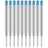 BAVALIN 10 Stück Kugelschreiberminen - Standard Großraumminen Austauschbare Kugelschreiber Minen 1,0mm Strichstärke Metall Kugelschreiber Ersatzmine für Schule, Bürobedarf - Blau