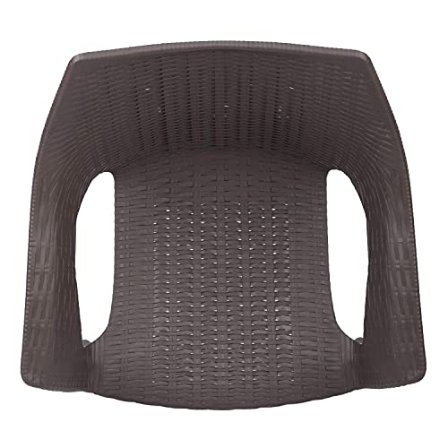 Image of Supreme Cambridge Heavy Plastic Chair for Indoor and Outdoor Use|Color: Wenge; Set of 2 Chairs