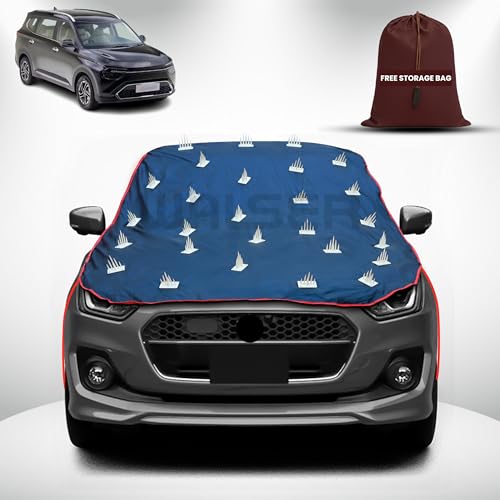 Image of WALSER Spike Car Cover for Kia Carens | Anti-Climb Nail Guard for Dogs & Monkeys | Protects Bonnet, Roof & Dicky | UV, Dust & Snow Protection | Spike Cover with 4 Adjustable Hook
