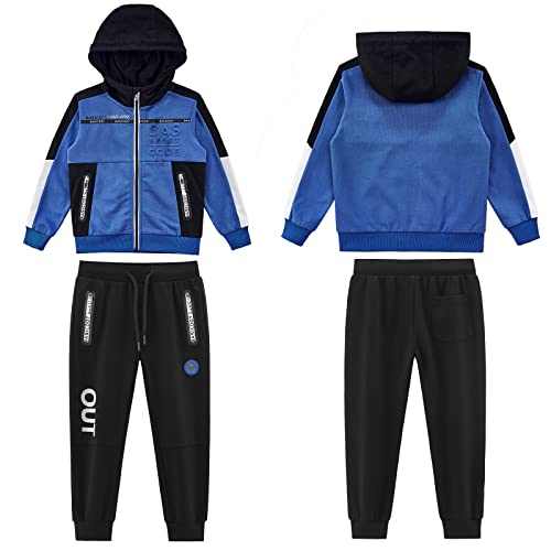 ANOTWENER Boys' Activewear Kids Clothes Tracksuit Sets Hoodies Sweatshirt and Sweatpants 2 Piece Outfits 2~8 Years3