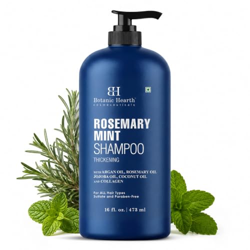 Image of Botanic Hearth Rosemary Mint Shampoo Thickening Formula, Promotes Hair Growth and Scalp Health Sulfate Free & Paraben Free, for Men & Women | 16 fl oz