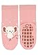 Sterntaler Baby Mädchen Fliesen Socken Baby ABS-Söckchen Doppelpack Maus und Herzen - Fliesen Rutsch Socken Baby - aus Baumwolle - zartrosa, 18