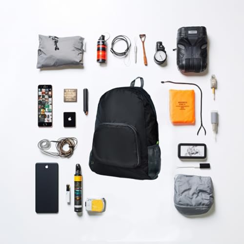 Mochila ligera plegable para senderismo de 20L negra miniatura 5