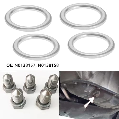 Create idea 25 szt. Zamiennik uszczelki korka spustowego oleju N0138157 N0138158 Kompatybilny z VW Kompatybilny z Audi Kompatybilny z Skoda Podkładki korka spustowego oleju