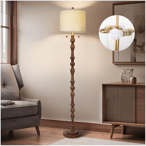 Natural Wood S-Cluster Floor Lamp