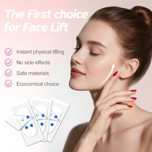 Image of Face Lift Tape, 200PCS Face Tape, Face Lift Tape Invisible, Face Tape Lifting Invisible 8 Hours of Sustained, Perfect Facial Contouring, Visually Create A More Defined Jawline and Cheekbones