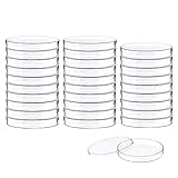 30 PCS 90 x 15 mm Sterile Plastic Petri Dishes with Lid,Bioresearch Sterile Petri Dish,Culture Dishes with Lids,Perfect Kit for Medical,Biological,and School Science Fair Projects Birthday Parties