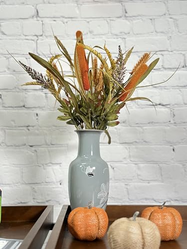 Admired-By-Nature-14-Stems-Artificial-Flowers-Cattail-Wheat-Fall-Mixed-Bush-Decorative-Flower-Arrangements-Faux-Cattails-Plant-Decor-or-Wedding-Home-Office-Cemetery-Flowers-for-Grave-Gold-Set-of-2 Admired By Nature 14 Stems Artificial Flowers Cattail Wheat Fall Mixed Bush Decorative Flower Arrangements Faux Cattails Plant Decor or Wedding Home Office Cemetery Flowers for Grave Gold Set of 2