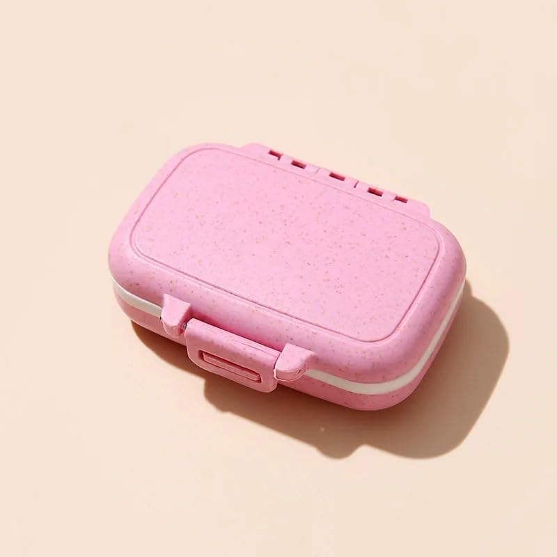 Estojo Organizador de Comprimidos e Suplementos Caixa Porta Remédios com Divisórias Práticas PREMIUM (Rosa)