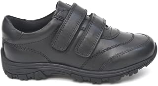 Black Formal Leather School Shoes for Boys in Mocassin Style (AI-4004)