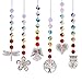Produktbild 3D Metall Chakra Garten Sonnenfänger Fenster Hängen Fengshui Regenbogen Maker Kronleuchter Prisma Mix 6 Stil (6 Stück)