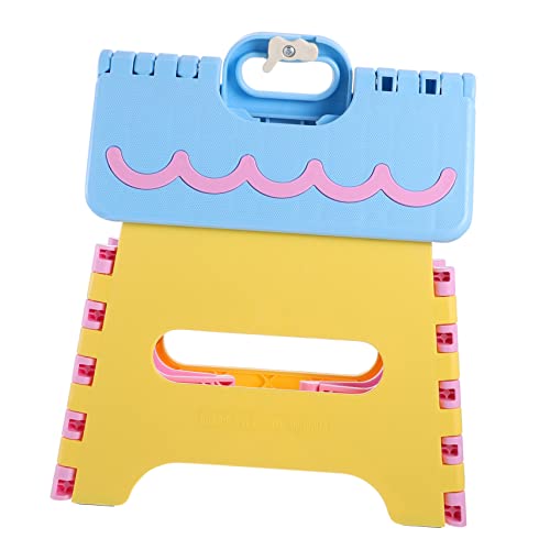 Garneck 1Pc Portable Folding Step Stool Lightweight Compact Design for Kitchen Bathroom Camping and Outdoor Activities Easy to Carry with Handle High Sturdy and Foldable for Adults