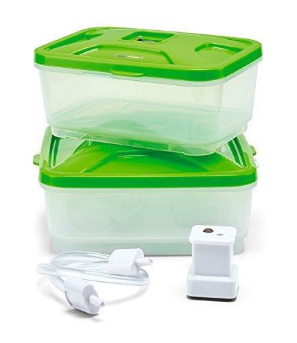 Tefal Vacupack Canister XA258010 - Kit Conservación para envasado al vacío de plástico compatible con vacupack plus, 17 x 16 x 15  cm, conserva tus alimentos durante más tiempo frescos