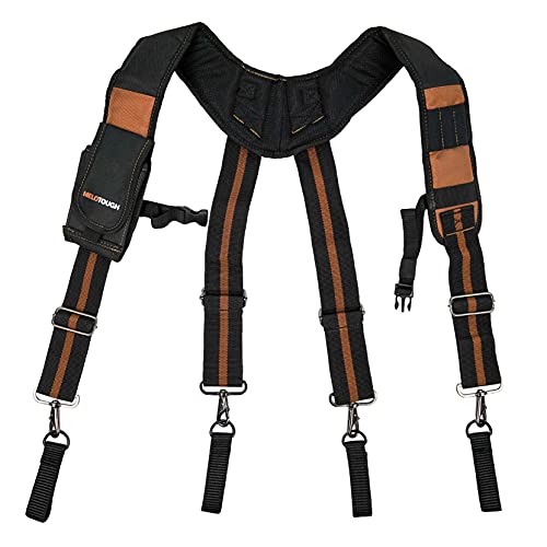 Image of MELOTOUGH Tool Belt Suspenders Comforatble Foam Pads Adjustable Straps