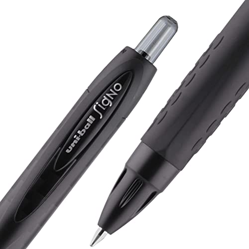 Uniball 307 0.7mm Gel 12 bolígrafos negros miniatura 3