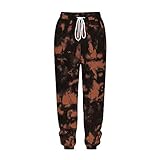 utcoco Women's Athletic Fit Drawstring Waist Tie-Dye French Terry Closed Bottom Sports Sweatpant...