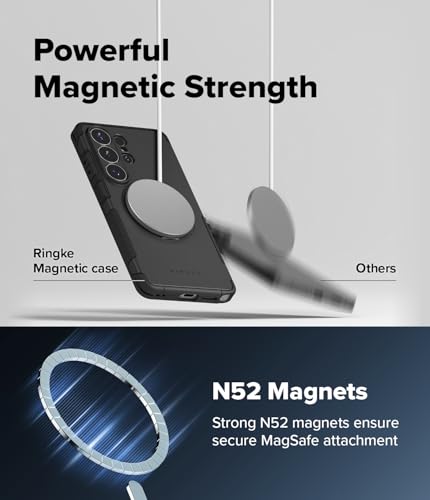 Image of Ringke Alles for Samsung Galaxy S26 Ultra Case Back Cover [Compatible with MagSafe] [360 Rotatable Magnetic Stand] PC Premium Heavy-Duty Rugged with Full Camera Protection - Black