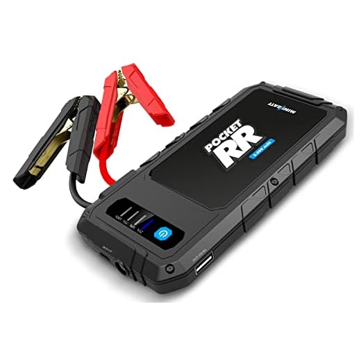 MiniBatt TT30 Pocket RR - 6.500 mAh, Arrancador de batería, Cargador Powerbank, Linterna Led y Pinzas de Arranque para Motores a Gasolina de hasta 2.500 CC