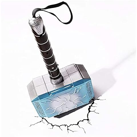 Thor Hammer with LED Light-Up and Sound The Thunders Hammer PVC Plastic Toy Props Avengers Hero Thor's Hammer Accessories Christmas Birthday Gifts for Kids Cover