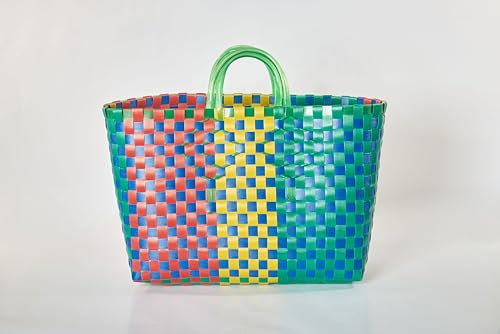 Image of The Quirk Box Premium Multipurpose Organizer Tiffin Basket Carry Bag, Storage & Picnic Basket, Lunch Bag, Gift Hamper, Handbag for Lunch Box, Water Bottle, Kids Storage - 26 litres (Green - Large)