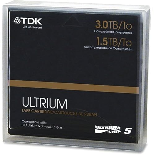 Image of TDK Life on Record LTO Ultrium 5 Data Cartridge - LTO-5-1.50 TB (Native) / 3 TB (Compressed) - 2775.59 ft Tape Length