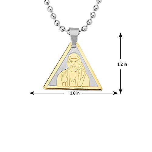 Sai Baba Dual Tone Pendant, Spiritual Gift