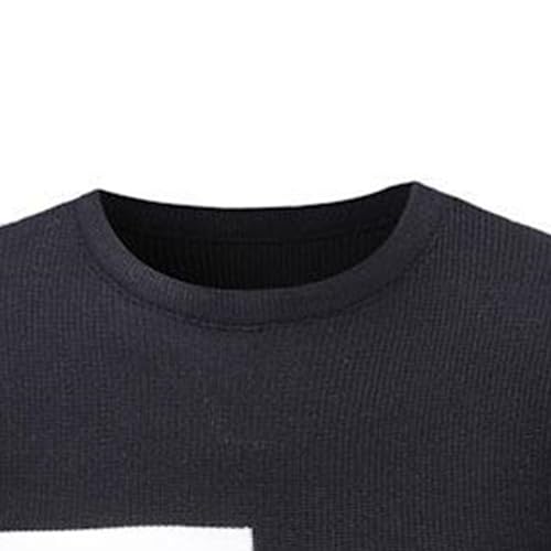 Men's Color Block Knit Sweater Casual Crewneck Male Knits Pullover Long Sleeve Ribbed Knitted Sweaters2