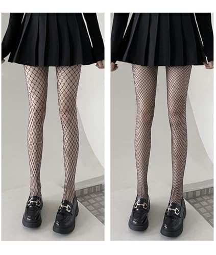 Women's Fishnet Thigh High Stocking Lace Top Sheer Over Knee Stocking 4 Pairs3