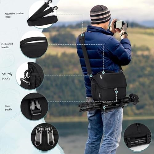 Bolso de hombro para cámara impermeable con compartimento independiente 3