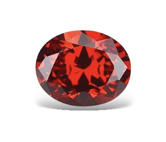 Zirconium ovale rouge grenat pour créer vos propres bijoux et bagues d'anniversaire