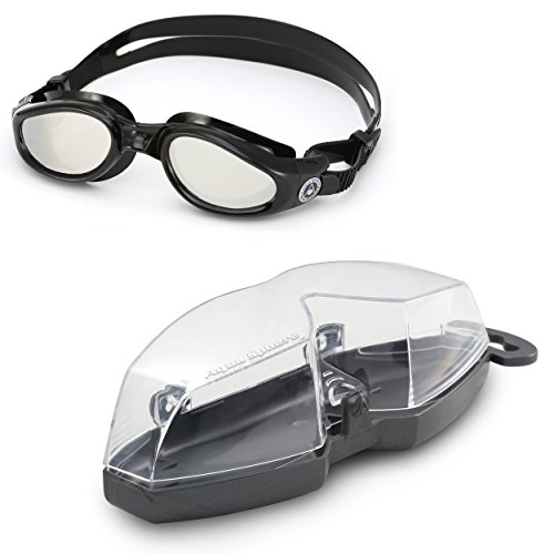 Aqua Sphere Kaiman Swim Goggles With Mirrored Lens (Black). Uv Protection Anti-Fog Swimming Goggles For Adults #TOP6