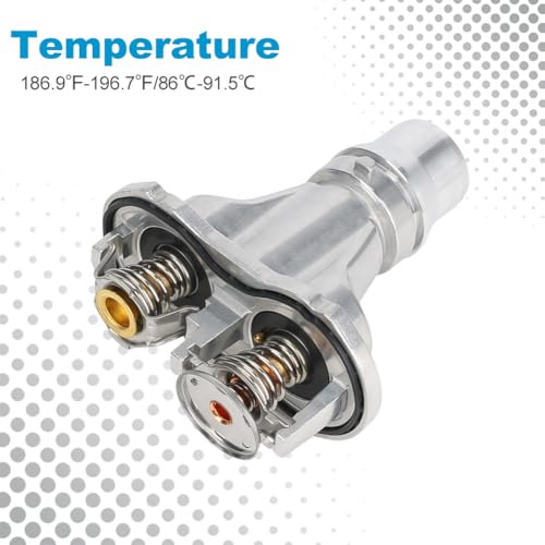 Image of WMPHE Upgraded Aluminium Engine Coolant Thermostat Housing Compatible with 2008-2010 Ford F-250 F-350 F-450 F-550 Super Duty 6.4L V8, Replacement for 4K659-000 4K659000