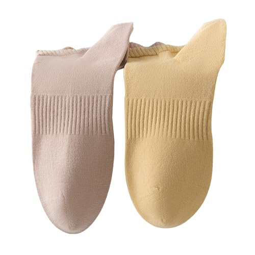 Image of Yomutiur Cotton Ankle Socks for Women Low Cut Thin Sock Lightweight Solid Color 5 Pairs (Size for 5-10)