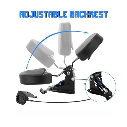 Dossier siège passager moto custom avec appui-dos réglable PU CVO - 5
