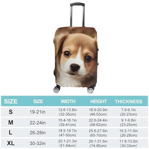 Cute Dog Printed Luggage Cover Protector, Fits 18-32 Inch Luggage2