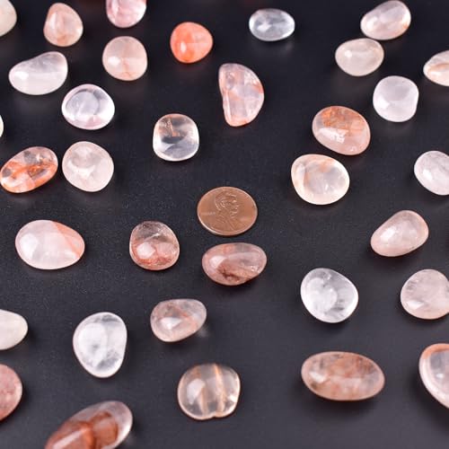 Image of Cherry Blossom Agate Healing Crystal Stone Set - 24 Pieces, 0.6 inch Natural & Polished Stones for Healing, Meditation, Reiki, Chakra, Crafting & Decoration