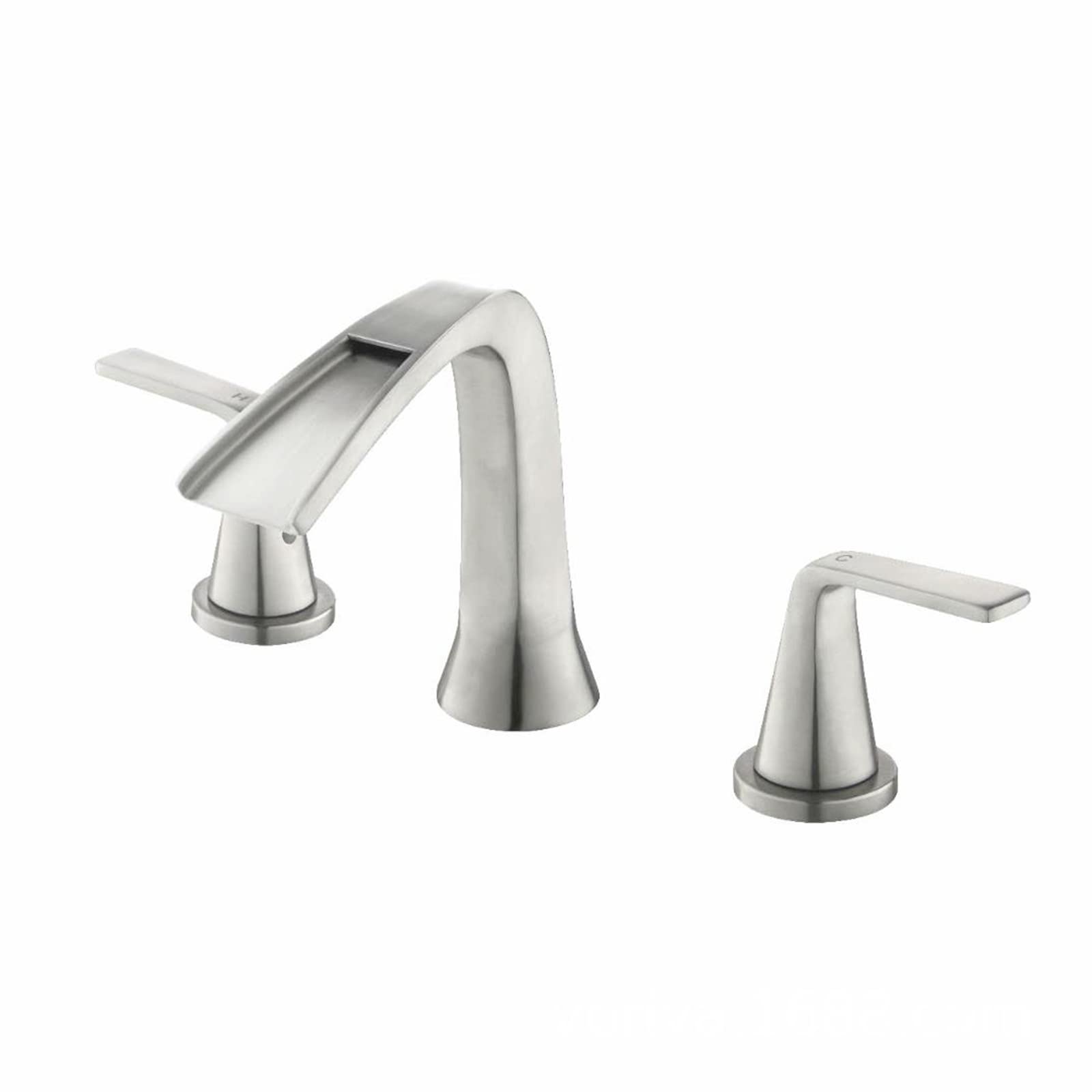 Robinet mitigeur de lavabo anti-calcaire en acier inoxydable double commande - 3